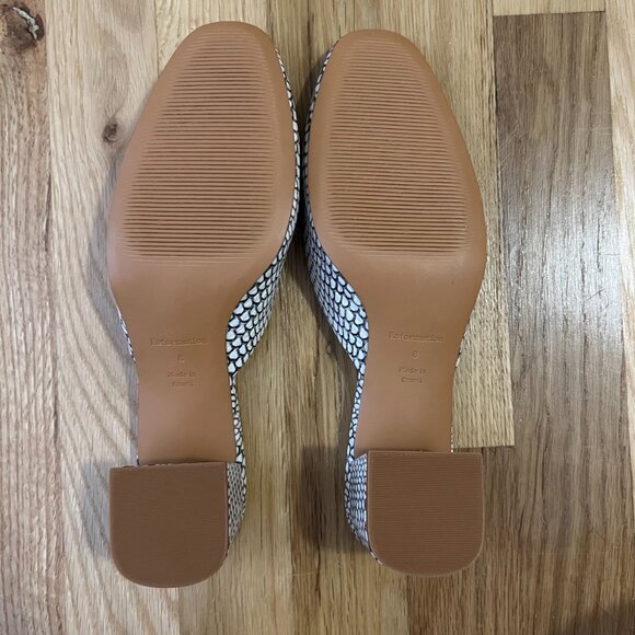 Reformation Block Heeled Mule Snake Print Size 8 - Picture 6 of 6